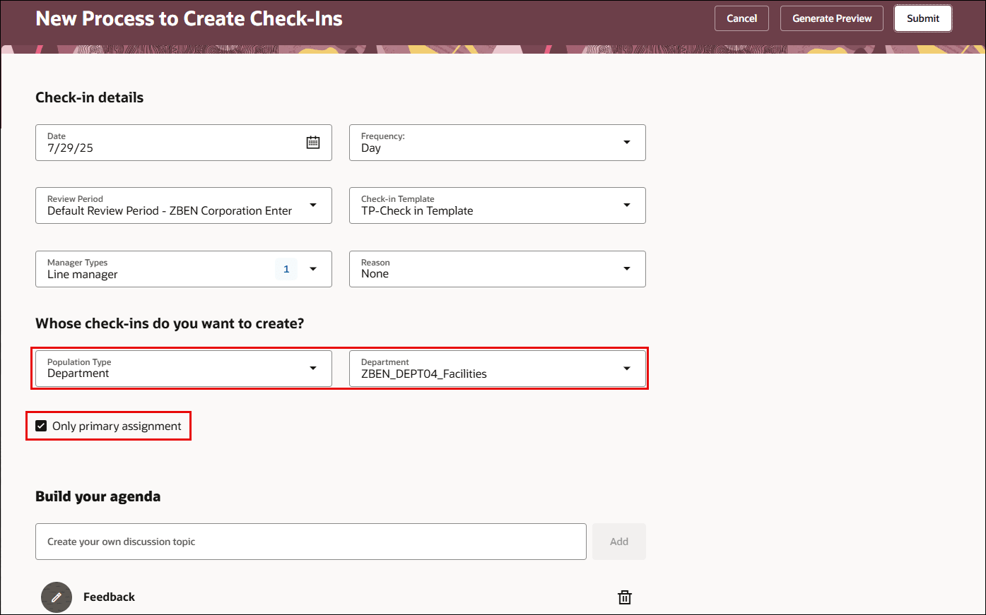 Create Check-Ins Page