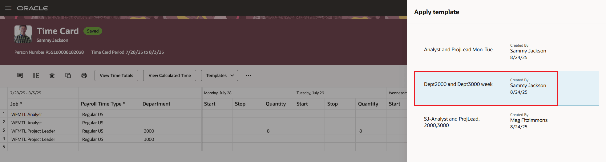 Private Template Applies Entries for Multiple Assignment Entries and Validates