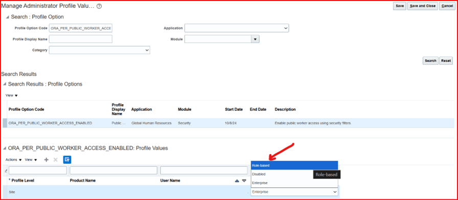 Redefined and New Profile Option Values