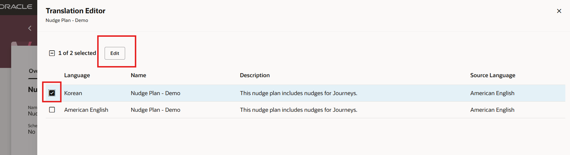 Select Language for Translation
