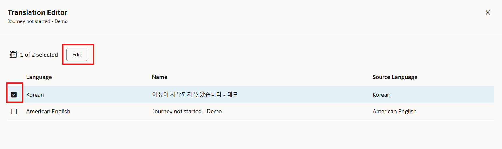 Select Language for Translation of Nudge