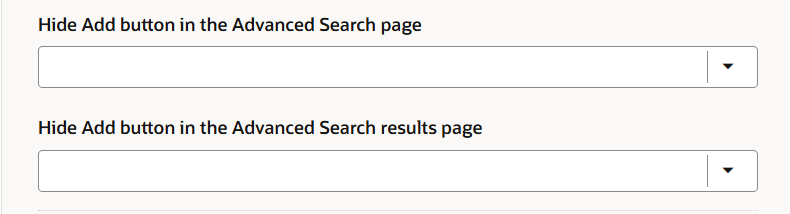 Page properties to hide the buttons on the Jobs Search Page