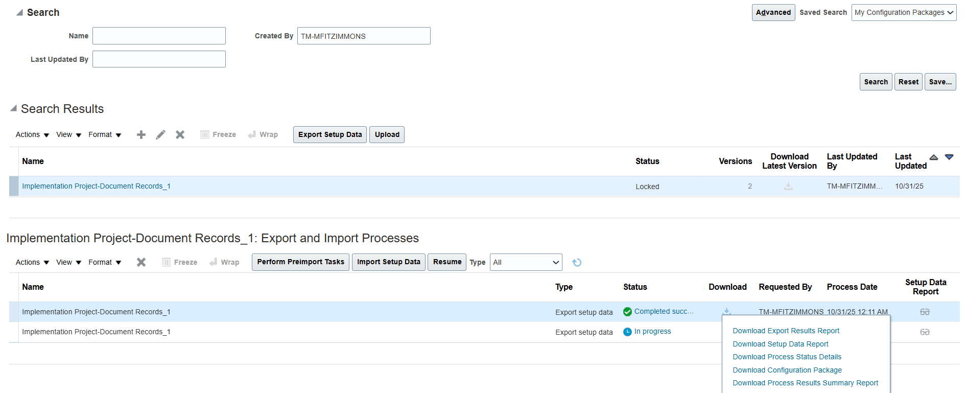 Open Downloaded Configuration Package