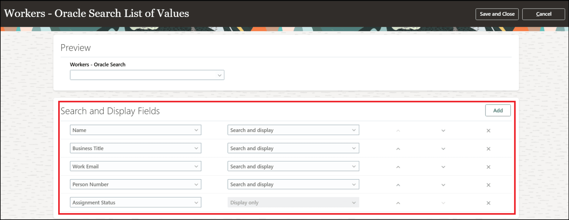 Worker LoV Configuration in HCM Experience Design Studio