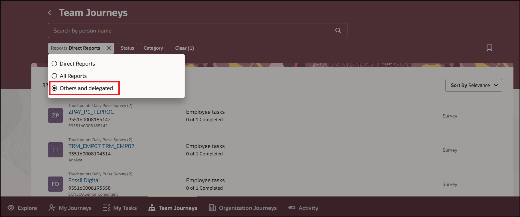 Filter to View Persons that are Delegated Based on Role