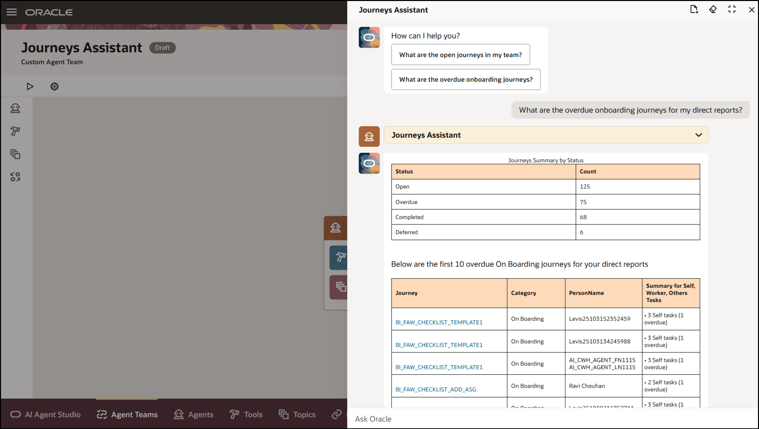 Prompt to Display Overdue Onboarding Journeys for Direct Reports