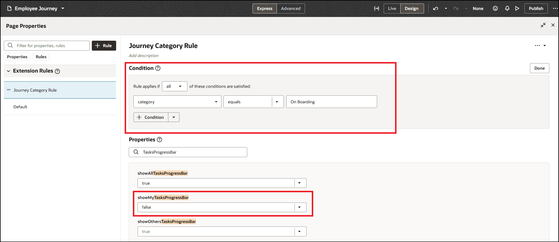 Create Business Rule and Set Page Property Value