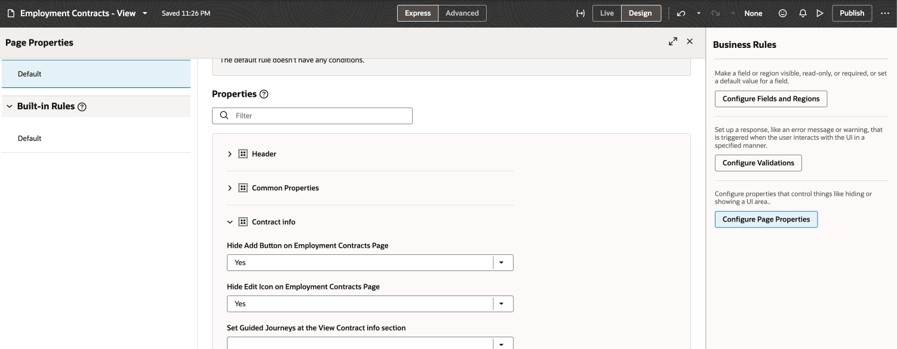 Option to hide add and edit button