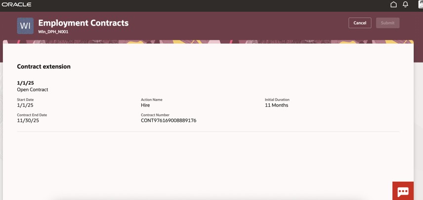 Add and edit button hidden in Employment Contracts Page