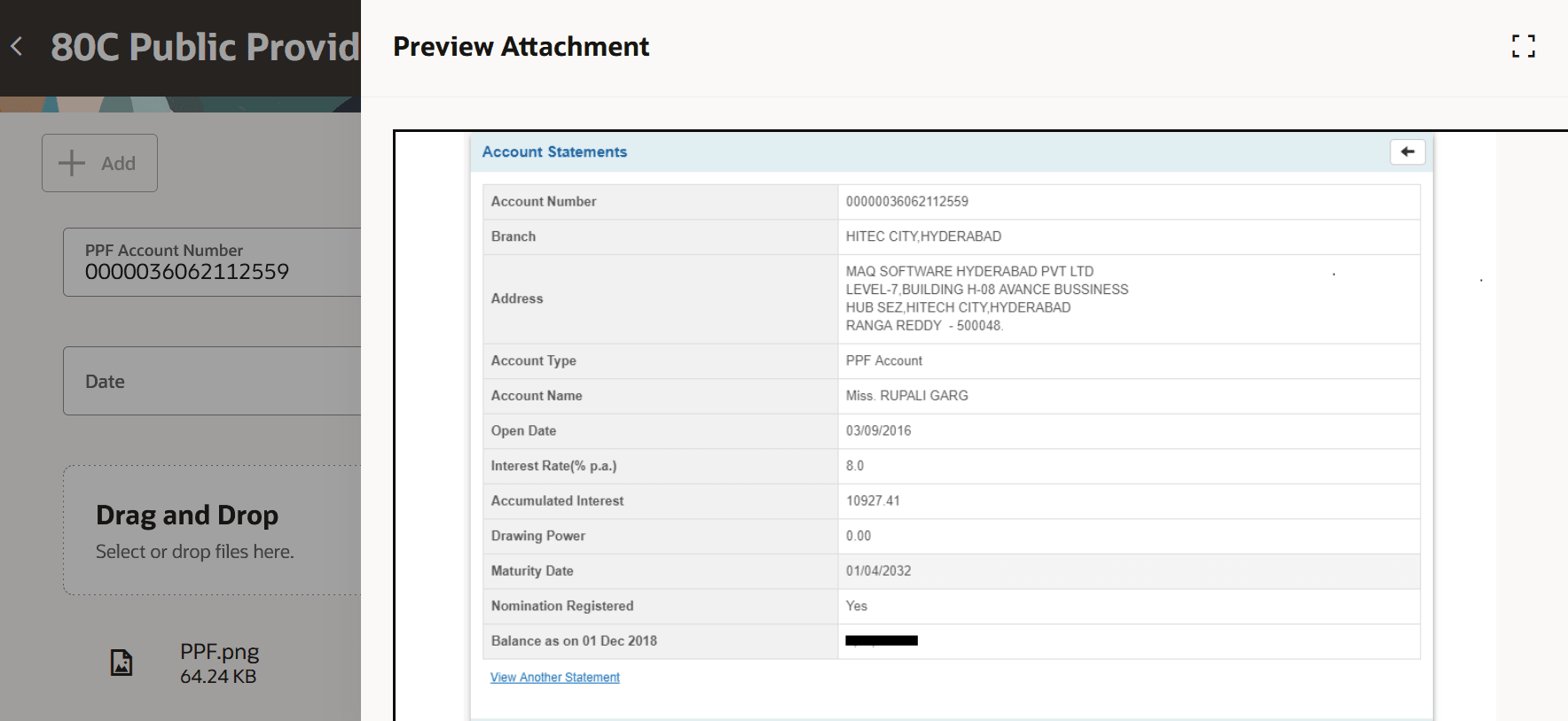 Preview Submitted Attachment