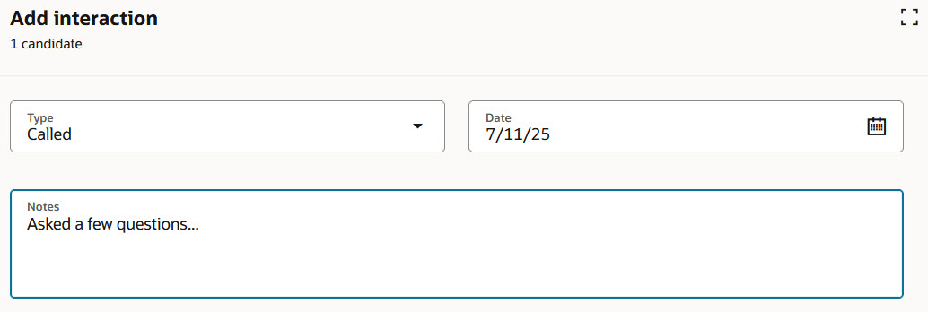 Add Interastion Page