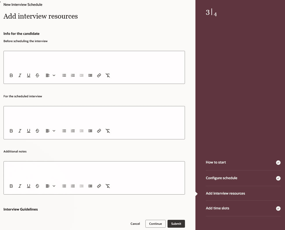 Add Interview Resources Section When Creating an Interview Schedule