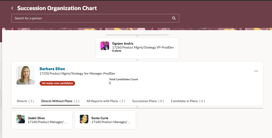 Directs Without Plans Tab