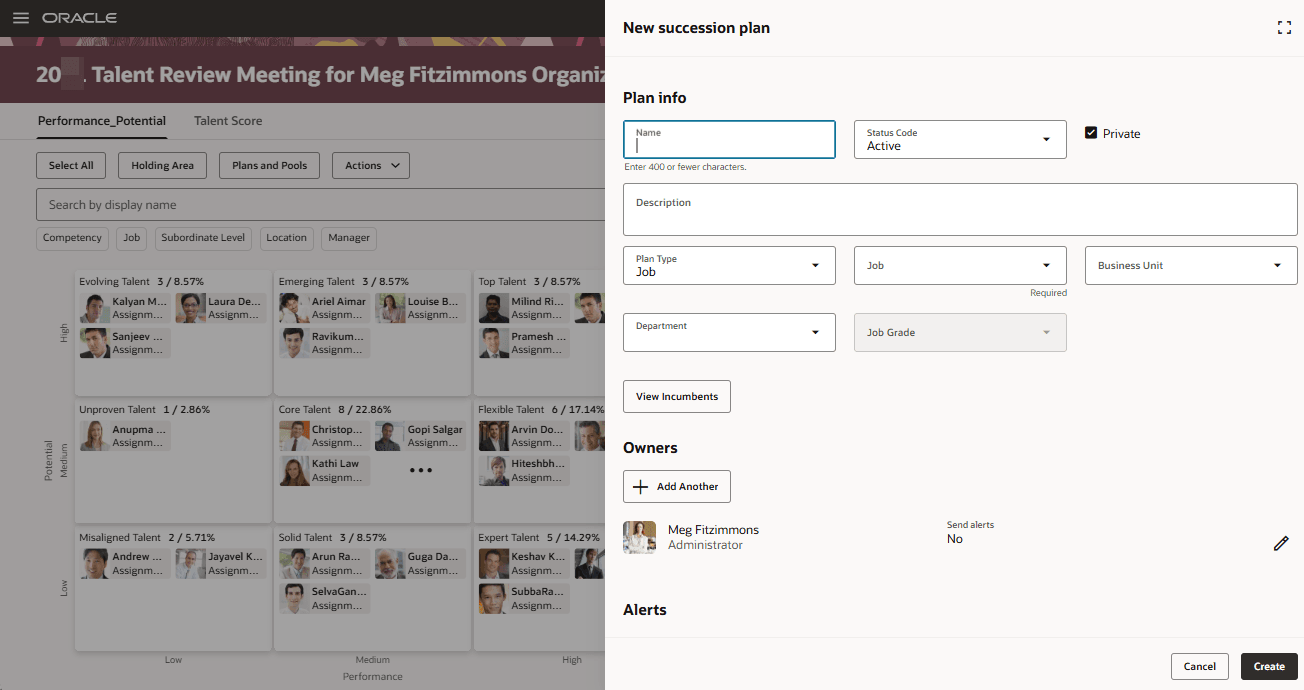 New succession plan Panel