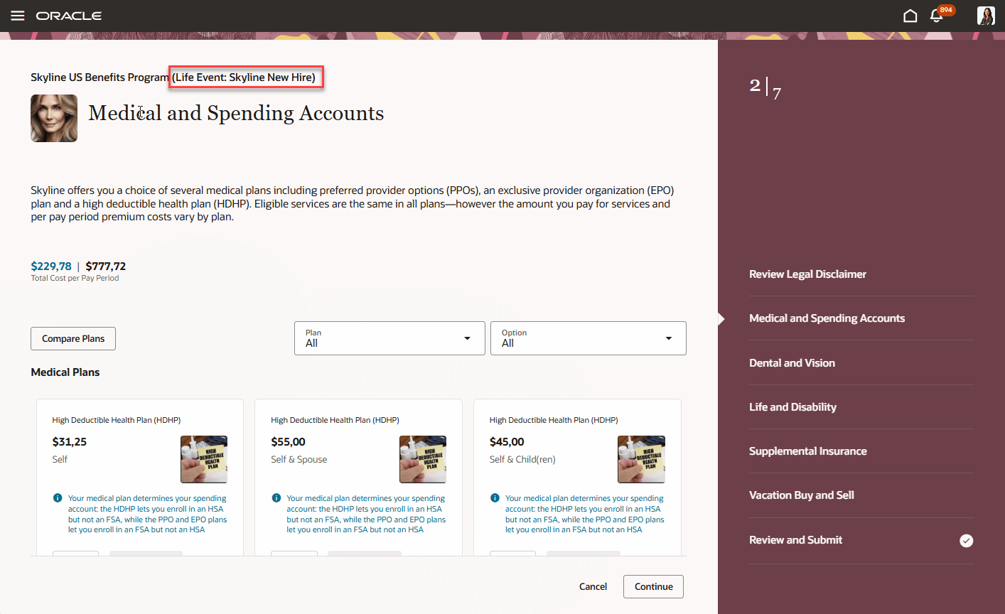 Self-Service Benefits Guided Enrollment Flow