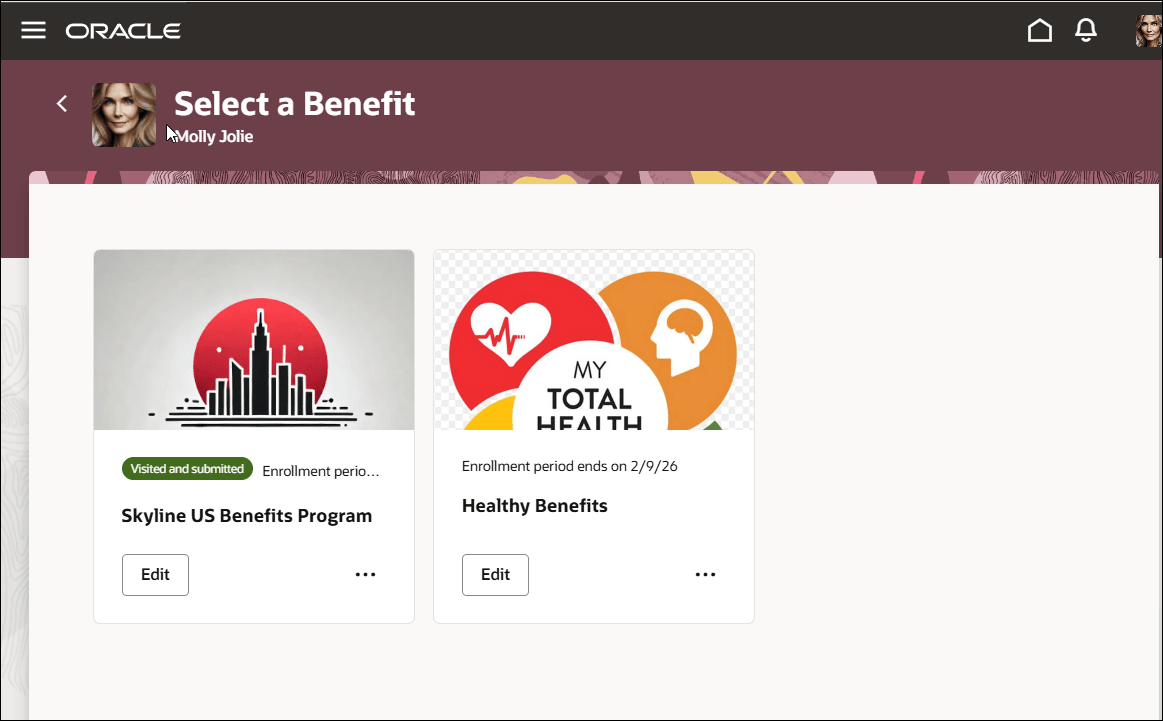 Benefits Summary - Program Selection