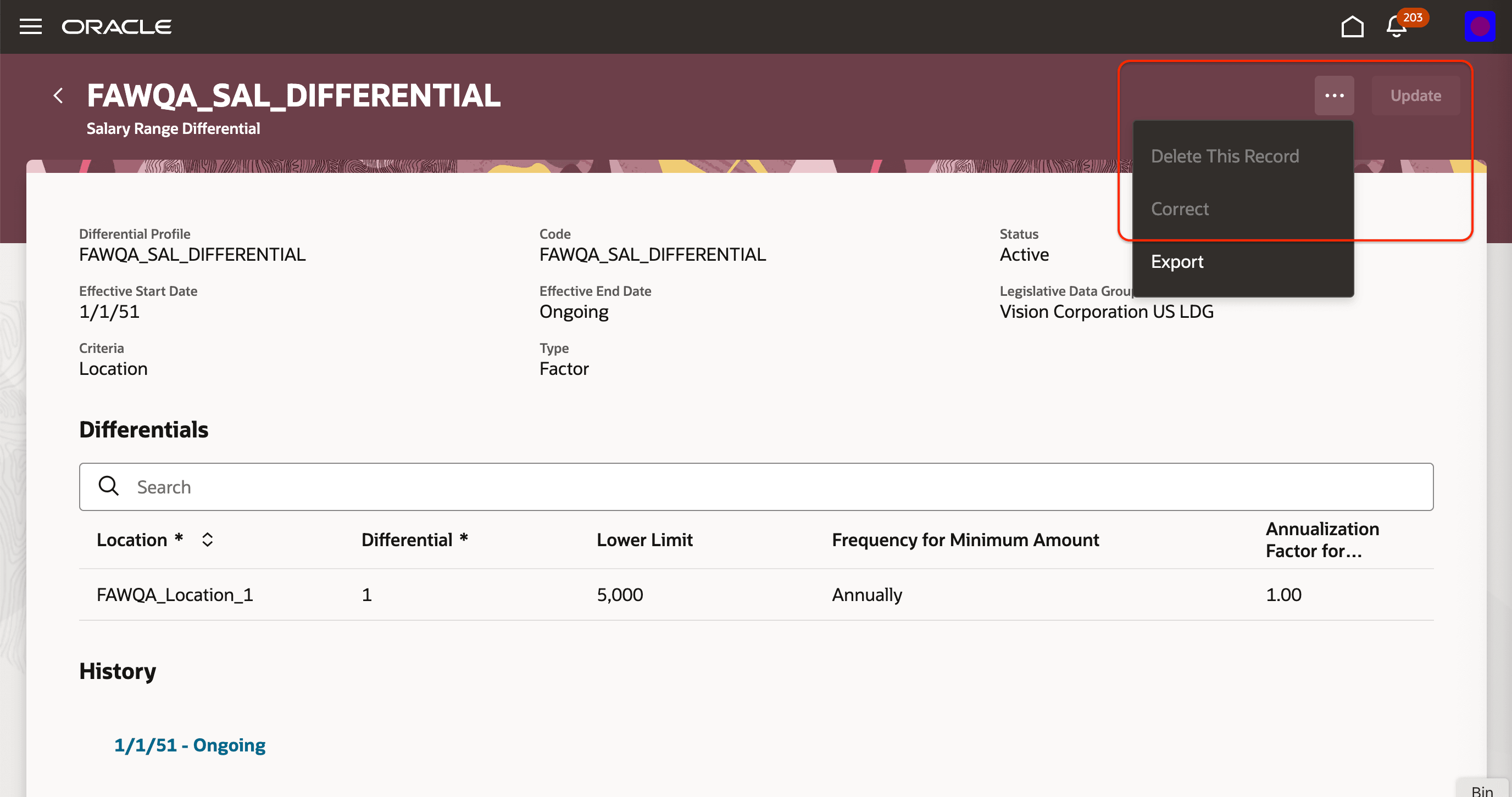 Transaction Buttons Disabled in Salary Range Differential Profile Page