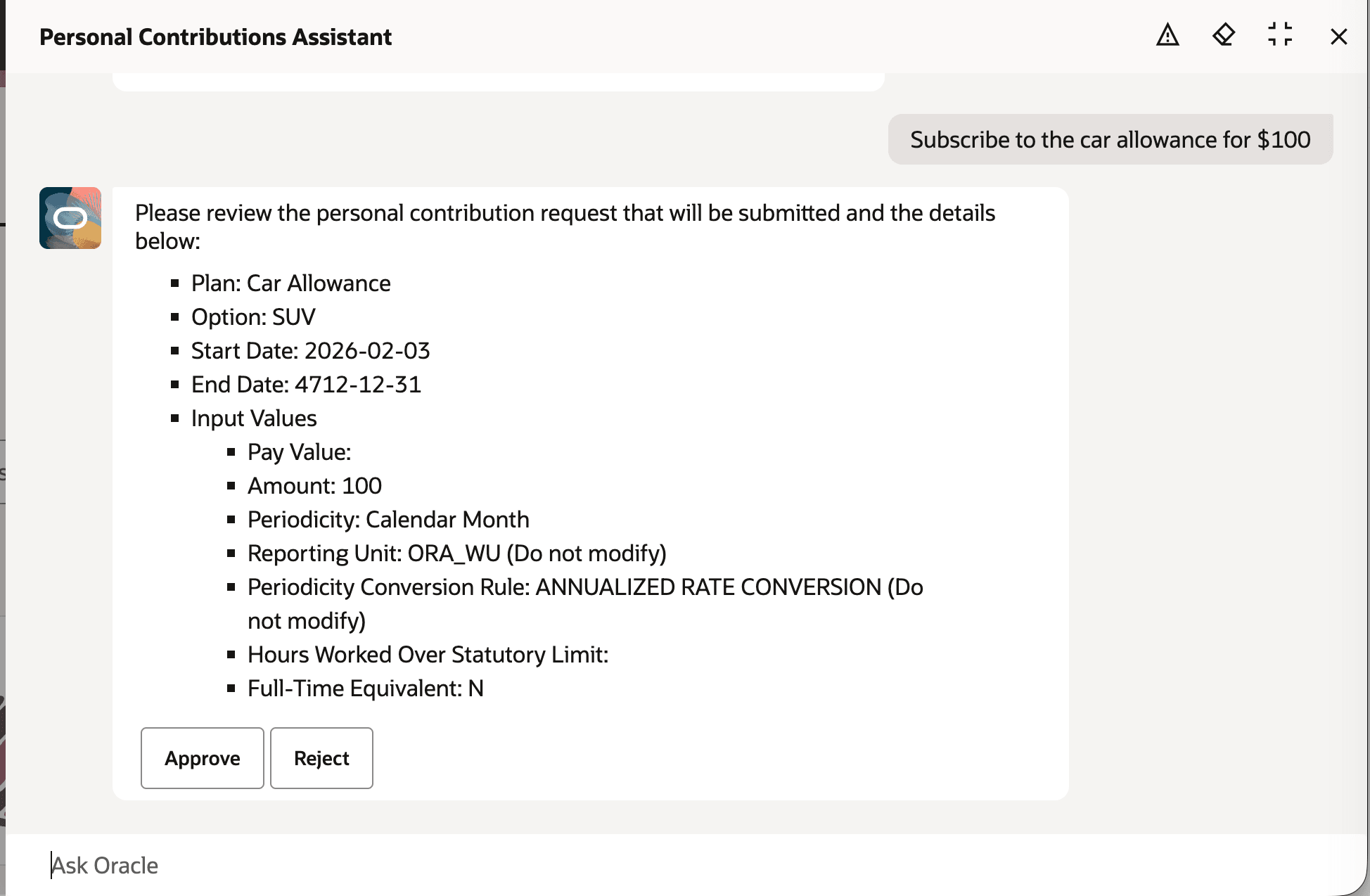 AI Agent Enrolling for Car Allowance