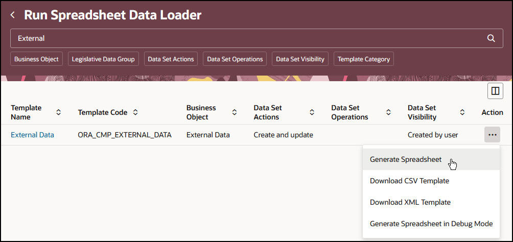 Run Spreadsheet Data Loader