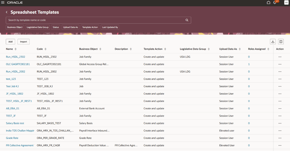 Spreadsheet templates landing page