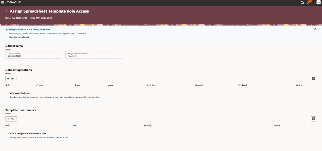 Directly assign template roles