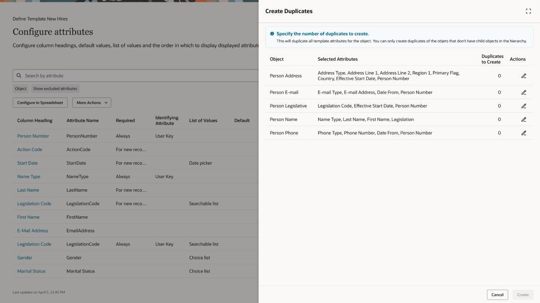 Configure Duplicate attributes
