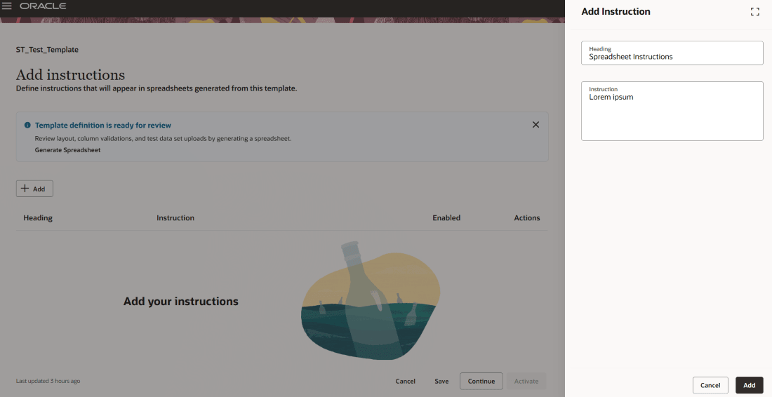 Add instruction panel
