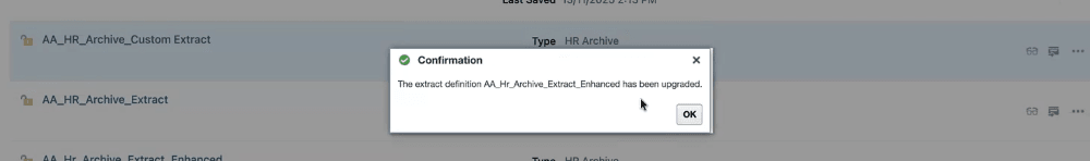 Upgrade confirmation