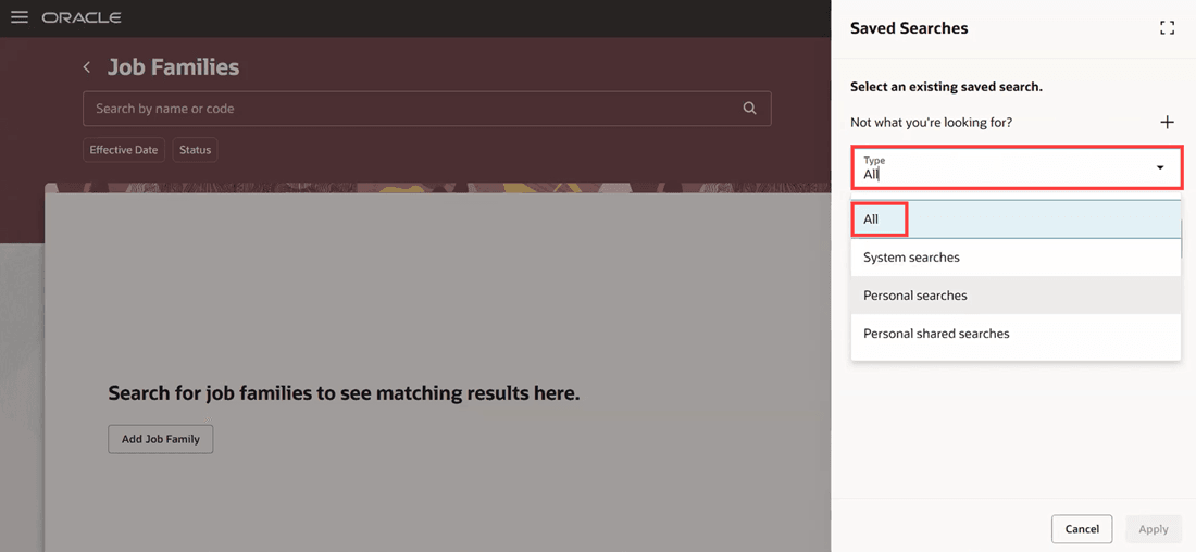 Types of saved searches