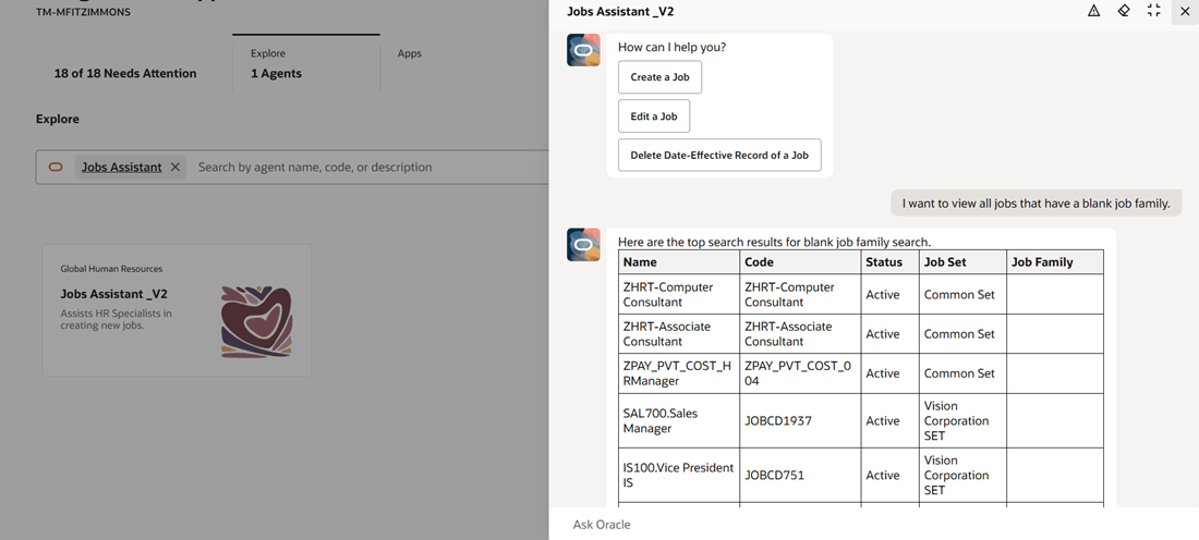 All jobs that have a blank job family