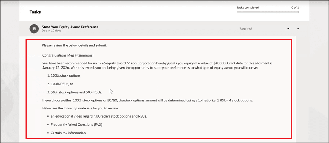 Dynamically Generated Notes by BI Report Displayed in Journey Task Notes Section