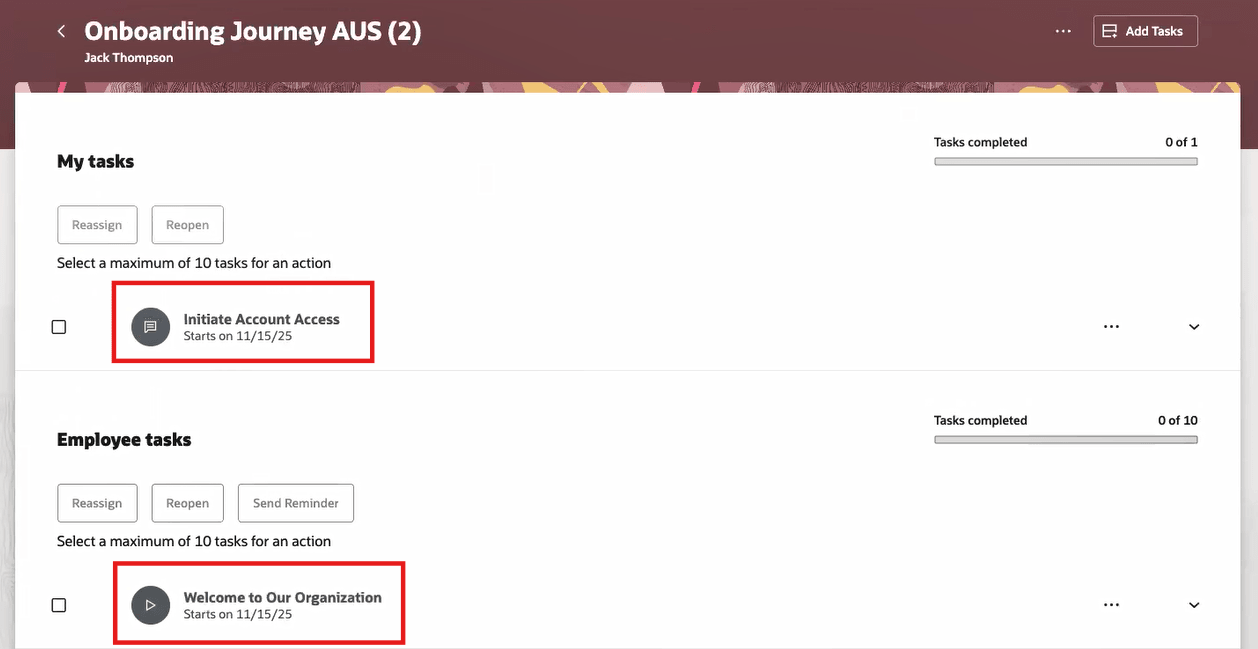 Task not Initiated Until Time Zone is Met