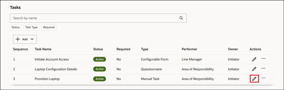 Task Configured to Display Preceding Task