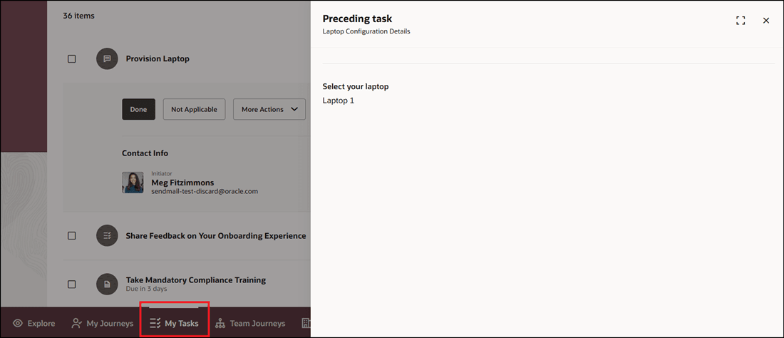 View Preceding Task from Current Task on My Tasks Tab