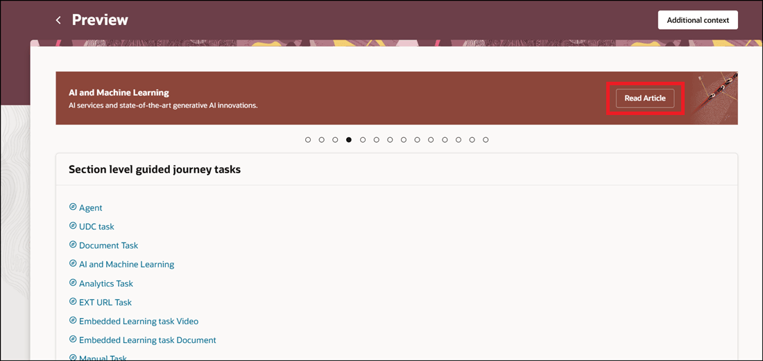 Click Action Directly from Task Banner