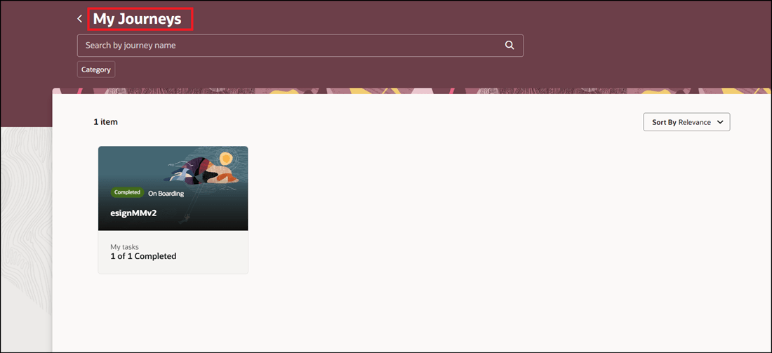 Deep Link Navigation to My Journeys Page Showing Completed Journeys