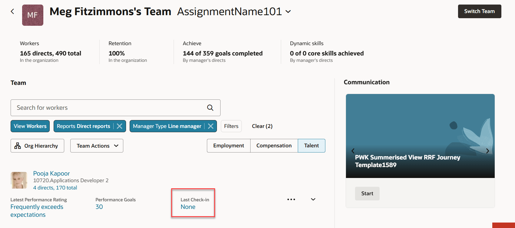 No checkin available opens the Create Checkin page
