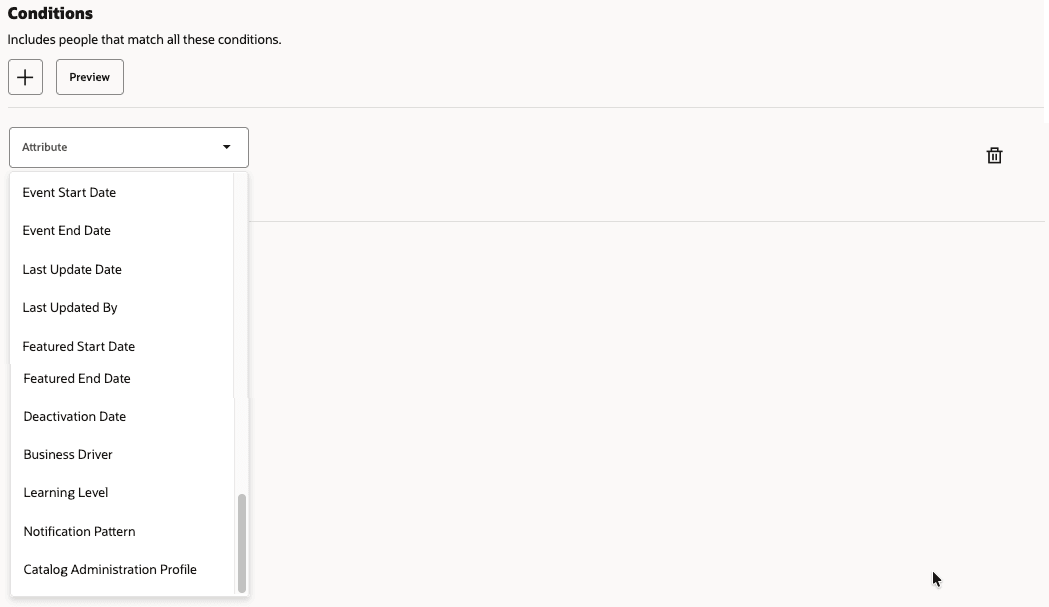 New Learning Search Filter Attributes