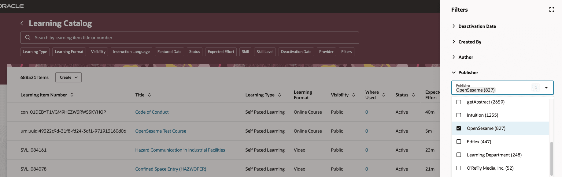 Self-Paced Learning Page with Learning Filtered by Publisher