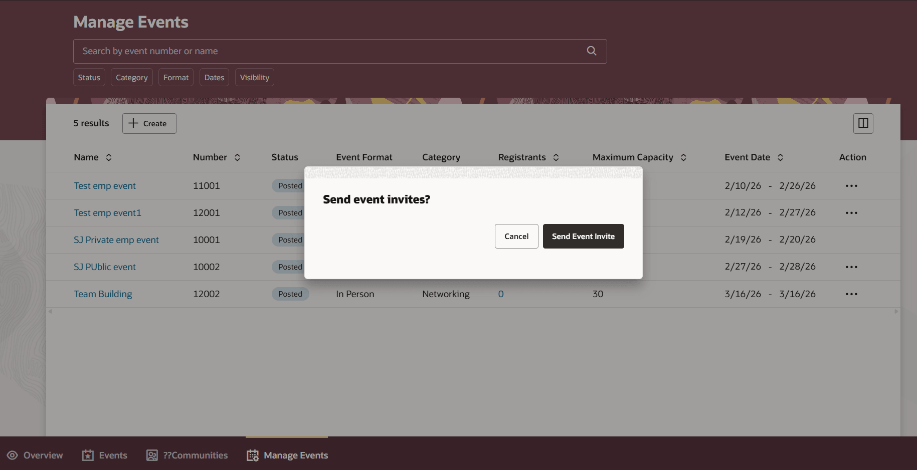 Send invitations to promote your event