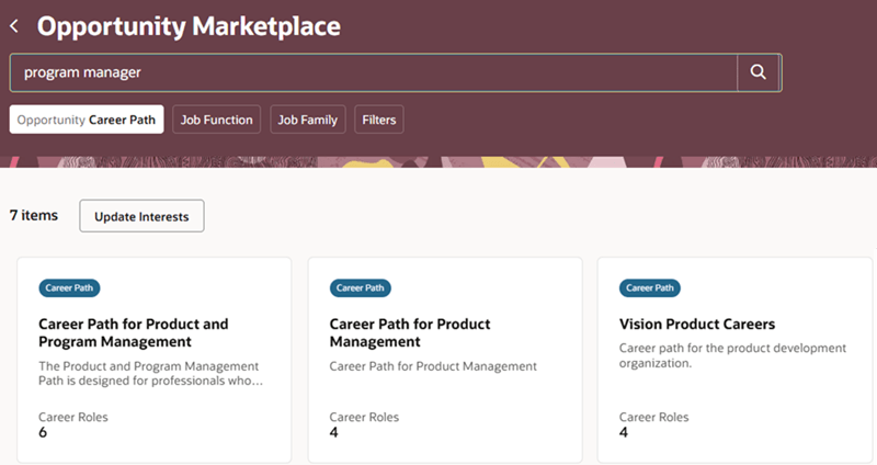 Results of a Career Path Search