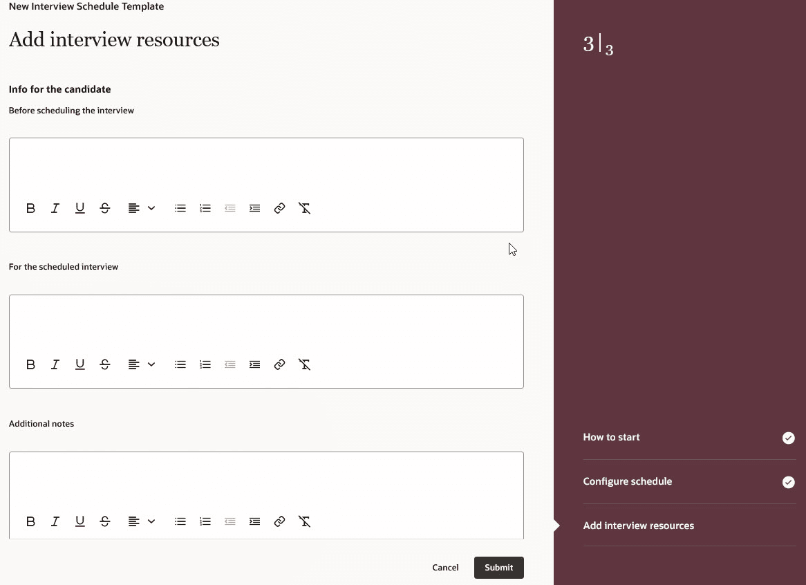 Add Interview Resources Section When Creating an Interview Schedule Template