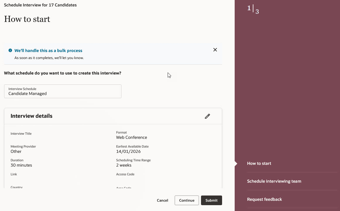 Scheduling an Interview for Multiple Candidates