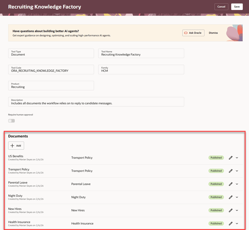 Recruiting Knowledge Factory