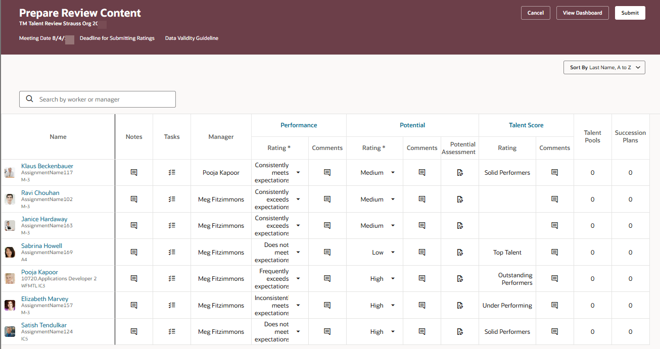 Prepare Review Content Page with Required and Read-Only Ratings