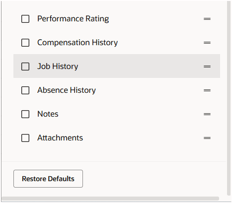 Restore Defaults Button