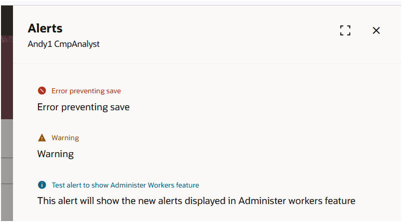 Alerts Panel Drawer