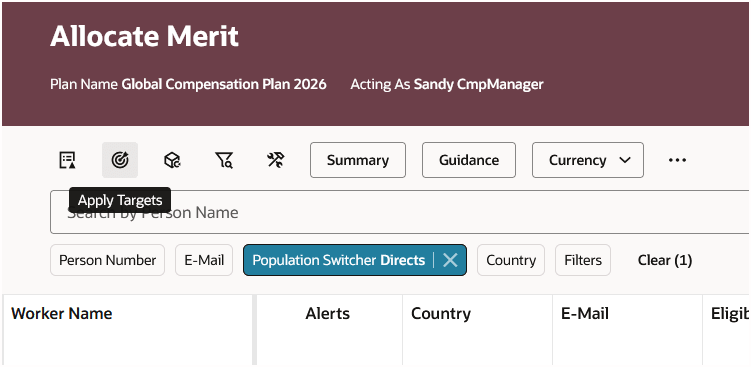 Apply Targets Icon