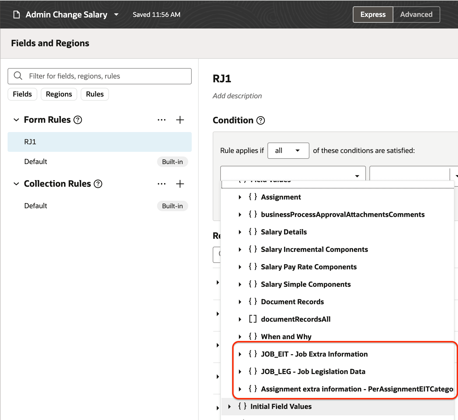 Define Defaulting and Validations using Job and Assignment EFF