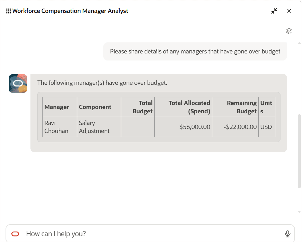 Agent Showing Budget Overage